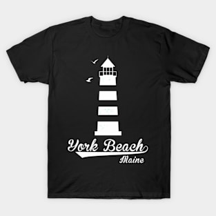 Nautical York Beach Maine Lighthouse T-Shirt